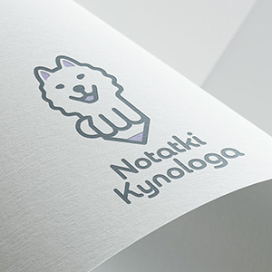 Projekt logo i branding dla marki Notatki Kynologa – realizacja Pracownia Projektowa Zygzak